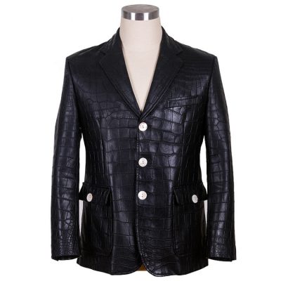 Jacket - Women Genuine Crocodile Leather Jacket