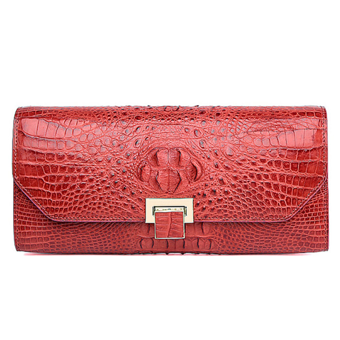 PAGODA MIDLAND{Women's Handbag Purse} Red Crocodile Textured with Silver  Accents | eBay