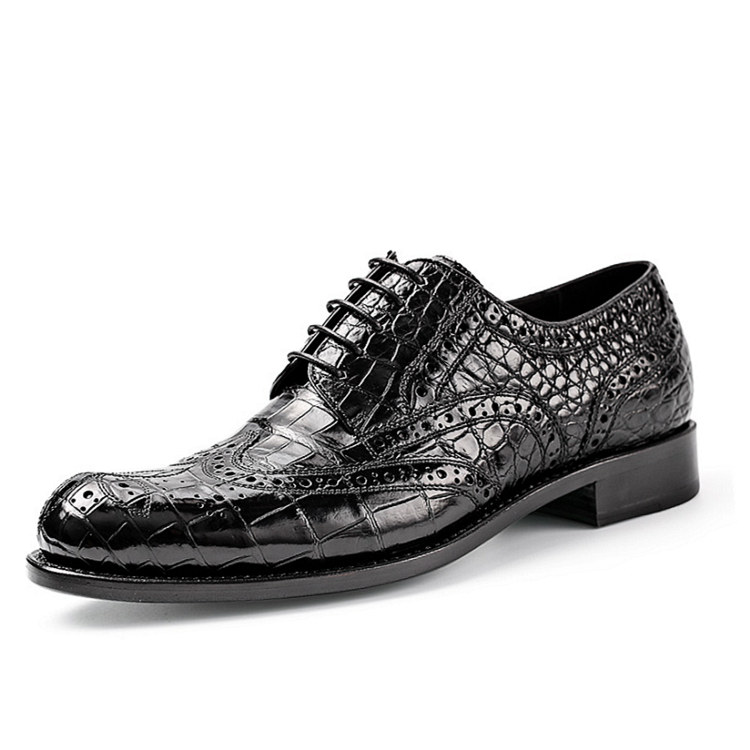 black gator dress shoes