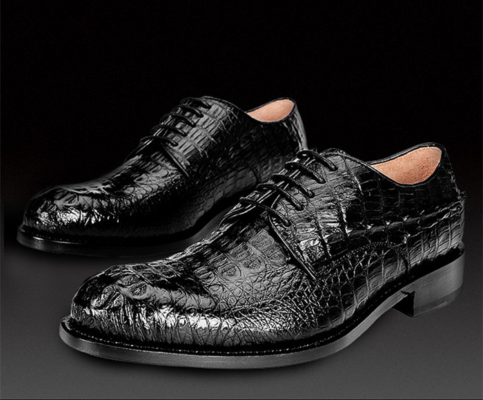 croco leather shoes