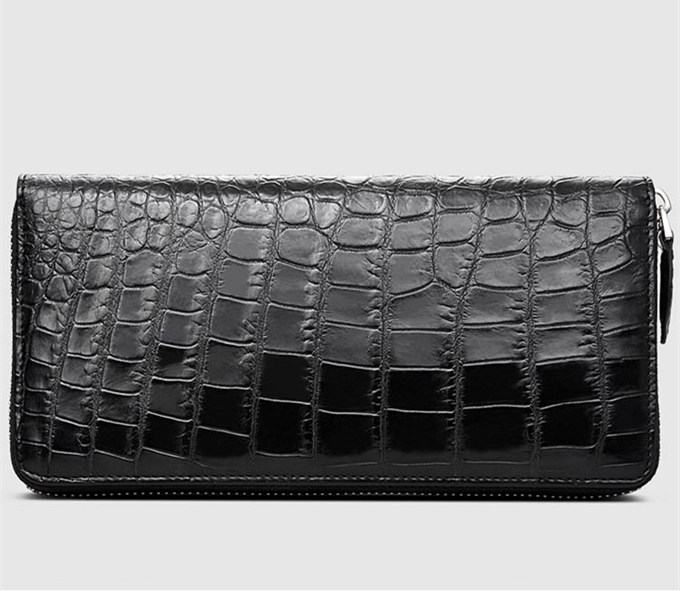 Off White Real Genuine Crocodile Alligator Leather Skin MEN'S MINI Wallet  #V21