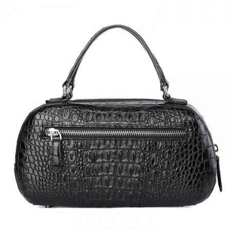Classic Crocodile Top-Handle Handbag, Crocodile Evening Bag-Back