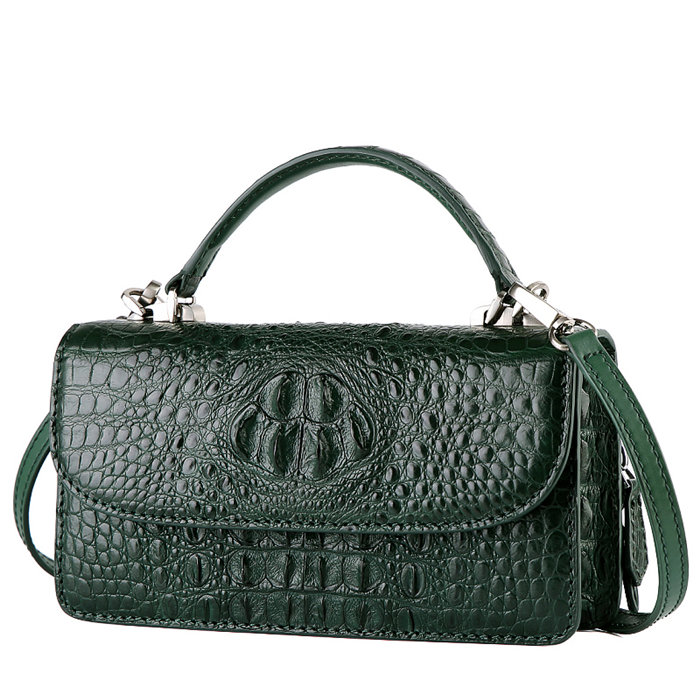 Crocodile Leather Clutch Evening Bag, Small Crocodile Leather Handbag,  Crossbody Bag