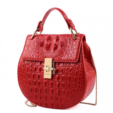 Crocodile Leather Evening Handbag, Crocodile Leather Wrist Bag-1