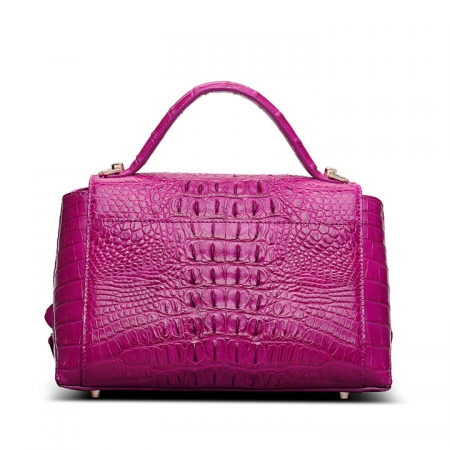 Designer Crocodile Leather Handbag-Back