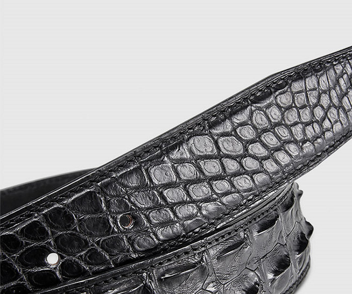 Elegant, Stylish Genuine Crocodile Leather Belt