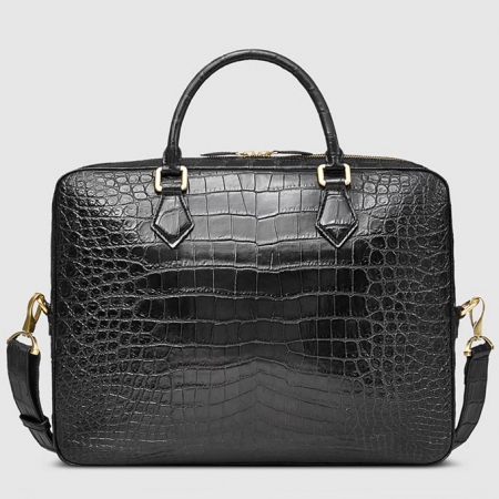 Fashion Alligator Bag, Luxury Alligator Briefcase for Men-Back