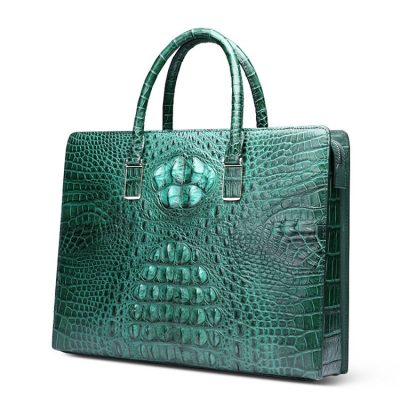 Genuine Crocodile Briefcase, Crocodile Business Bag for Men