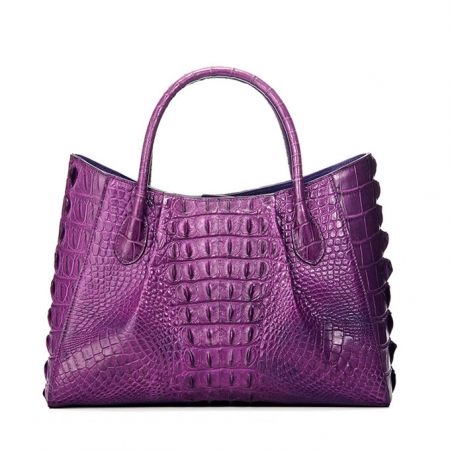 Genuine Crocodile Leather Handbag, Crocodile Leather City Bag-Back