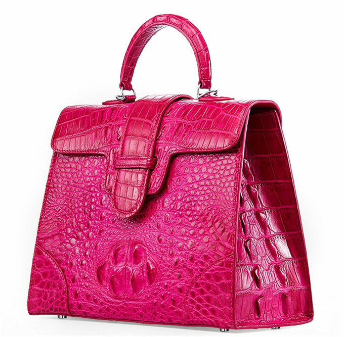 GAGACIA Cow Leather Handbag For Women Crocodile Pattern Purses And Handbags  Luxury Designer Genuine Leather Ladies Shoulder Bags