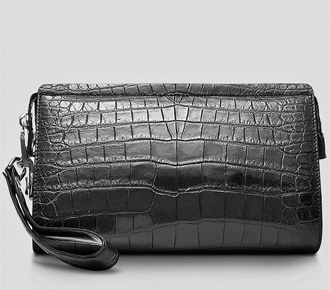 Men's Alligator Clutch Bag, Large Alligator Wallet