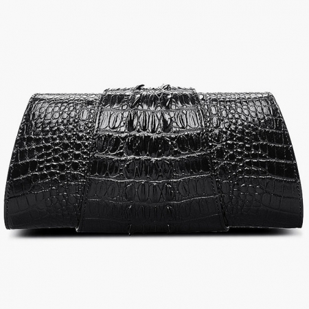 Banquet Crocodile Leather Purse, Evening Crocodile Shoulder Bag, Crossbody Bag-Back