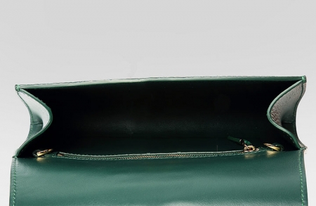 Banquet Crocodile Leather Purse, Evening Crocodile Shoulder Bag-Inside