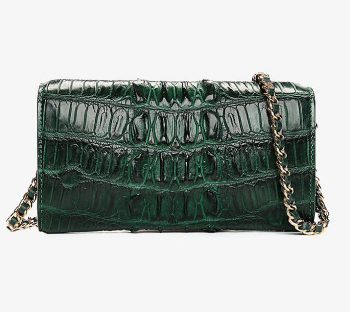 Ladies Crocodile Purse, Evening Crocodile Clutch Bag