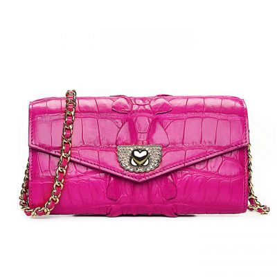 Ladies Crocodile Purse, Evening Crocodile Clutch Bag