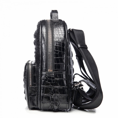 Unisex Crocodile Backpack, Casual Crocodile Laptop Travel Backpack-Side