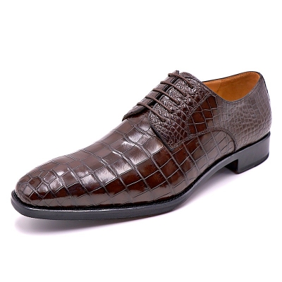 Fashion Plus Size 38-46 Men's Formal Half Shoes Elegant Noble Mules High  Quality Crocodile Print Dress Shoes Brown