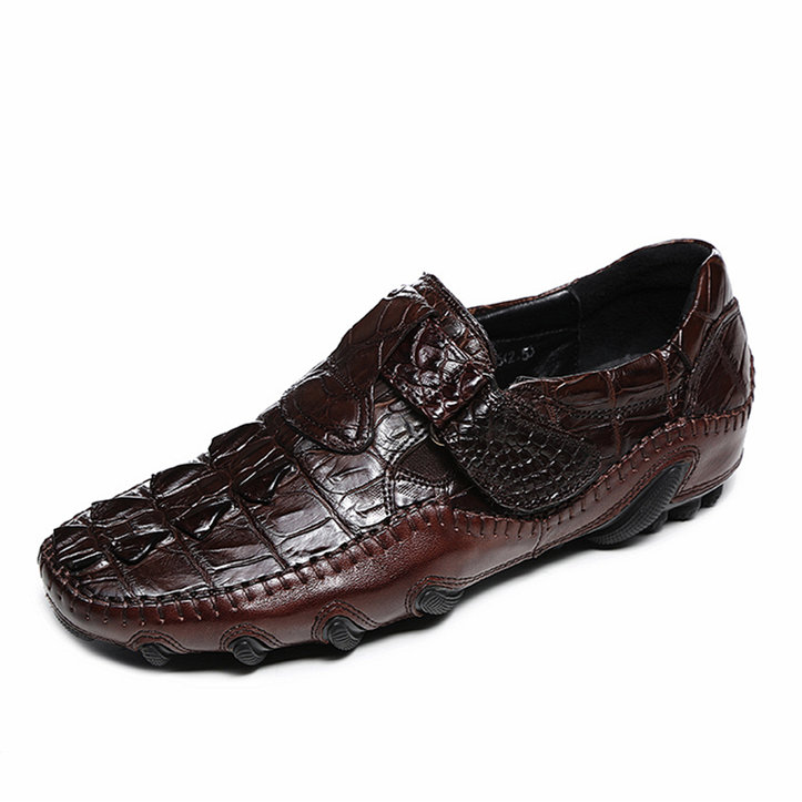 croc leather loafers