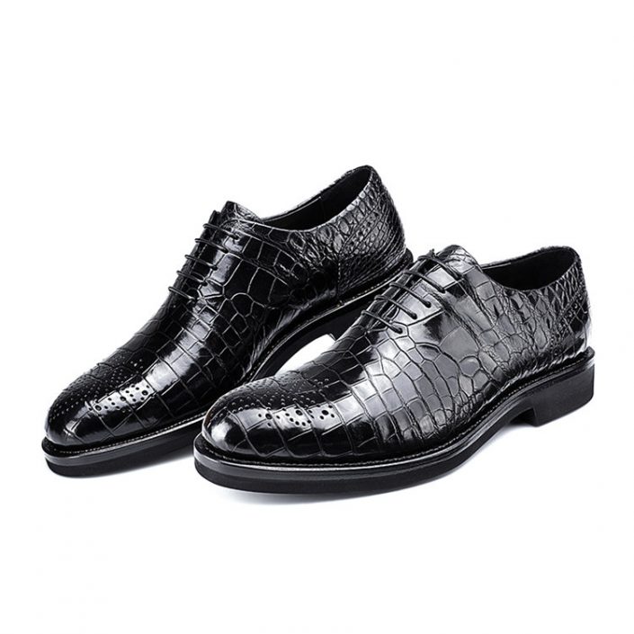 Men's Genuine Alligator Leather Formal Dress Party Wedding Office ...