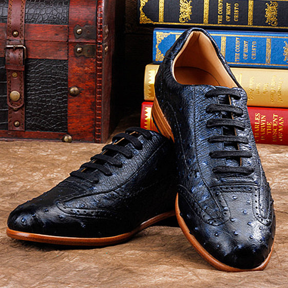 Mens Ostrich Shoes, Casual Exotic Shoes