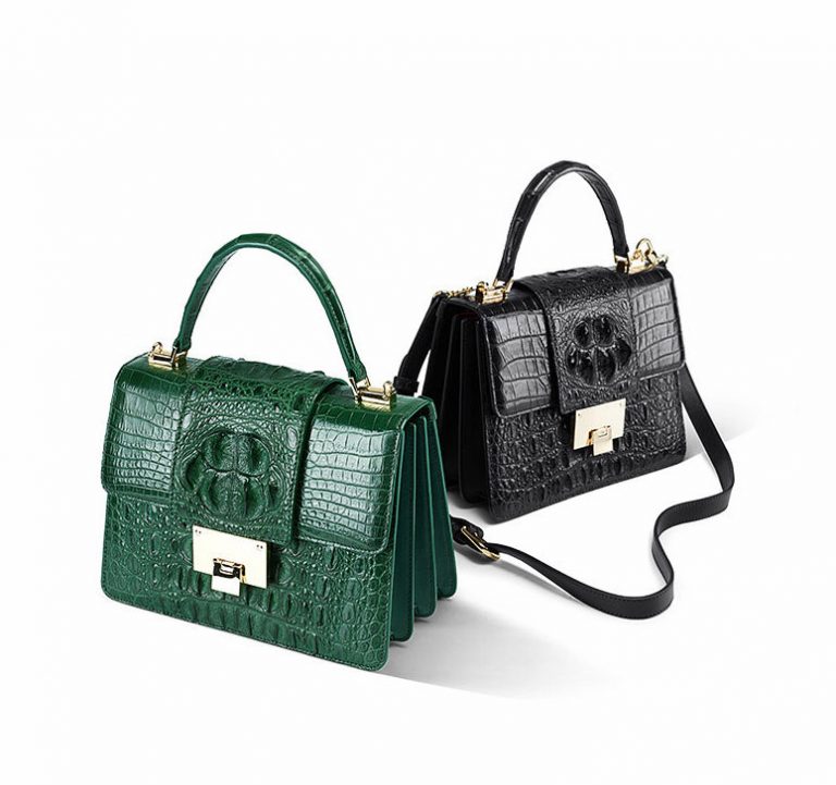 Fashion Genuine Crocodile Skin Crossbody Handbags