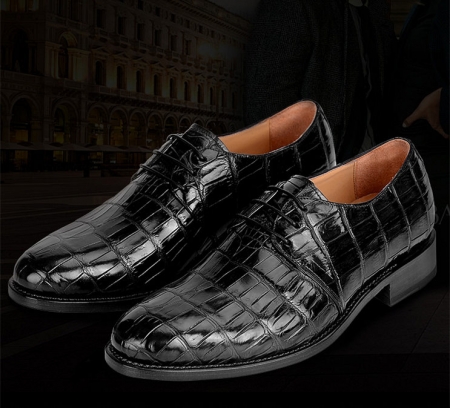 Men's Premium Genuine Alligator Skin Dress Shoes