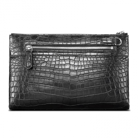 Alligator Skin Big Clutch Bag Wristlet Handbag Organizer Wallet-Back