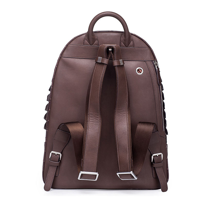 Crocodile backpack with Double G in brown