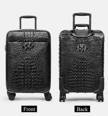 Crocodile & Alligator Leather Luggage Bag Business Trolley Travel Bag