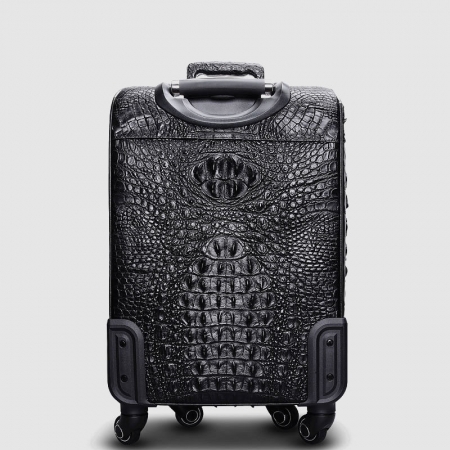 Luxury Genuine Crocodile Leather Luggage Bag Business Trolley Travel Bag-Back