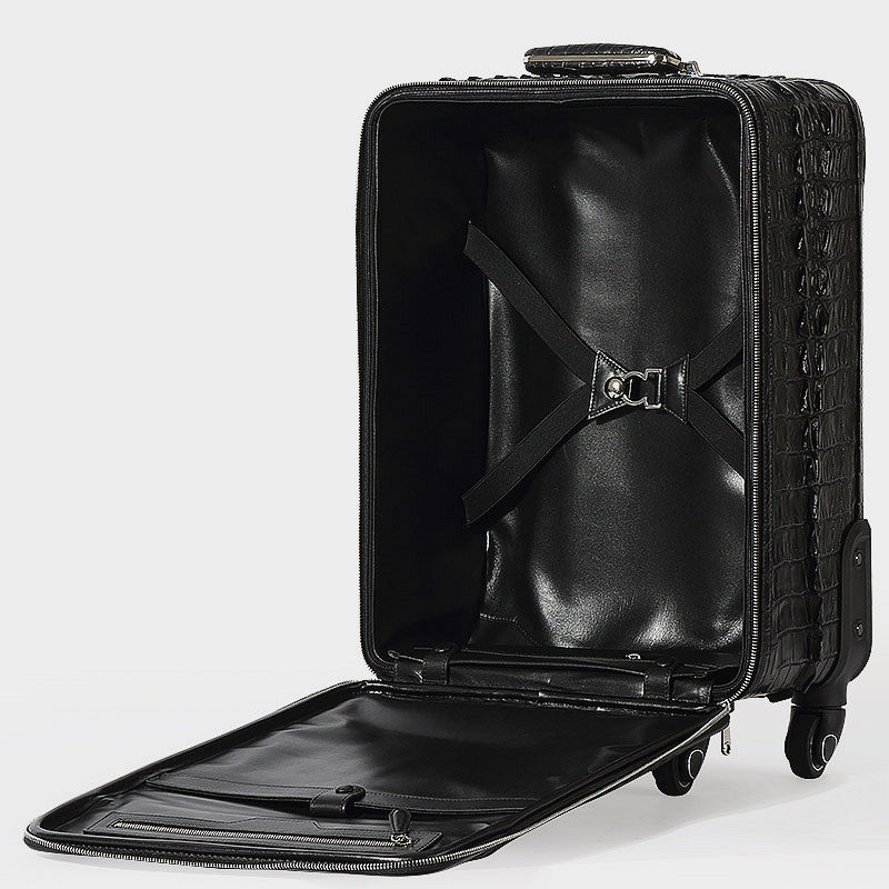 Crocodile & Alligator Leather Luggage Bag Business Trolley Travel Bag