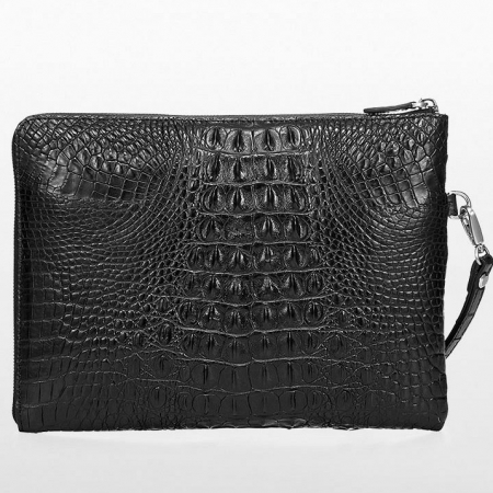 Premium Crocodile Leather Clutch Wallet With Wrist Strap-Back