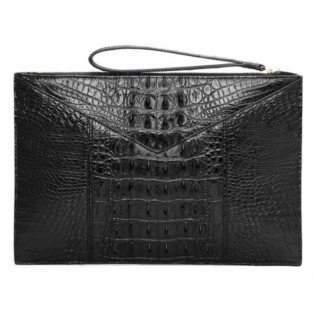 Stylish Crocodile Clutch Bag, Crocodile Clutch Wristlet Wallet for Men-Back