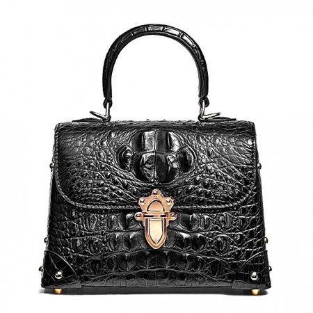 Designer Crocodile Handbags Crossbody Bags-Black