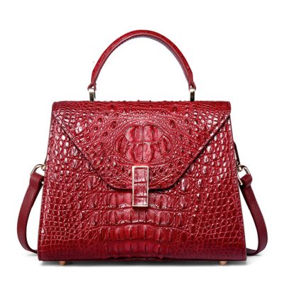 Bottega Veneta Red Croco Tote Bag ○ Labellov ○ Buy and Sell Authentic Luxury