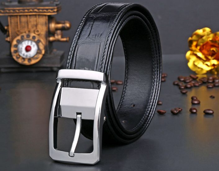 Mens Alligator Dress Belt, Classic Alligator Belt for Men