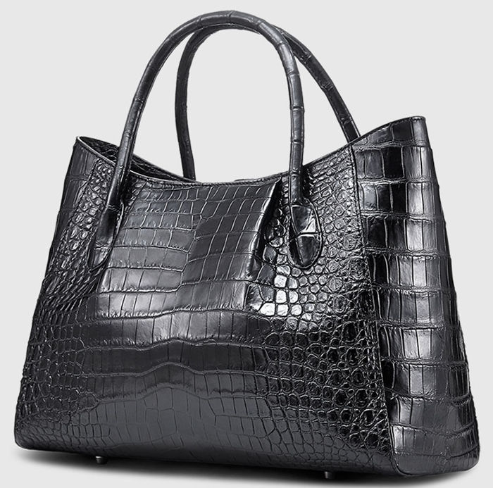 Classic Alligator Skin Tote Shoulder Handbag Shopping Travel Carry on ...