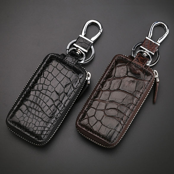 Men's Car Key Wallet Crocodile Pattern Car Key Bag Business Universal Car  Key Pack with Zipper Car Key Protective Cover Car Accessories Men Gifts  Coffee