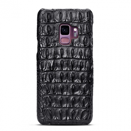 Galaxy S9 Crocodile Back Skin Case - Black