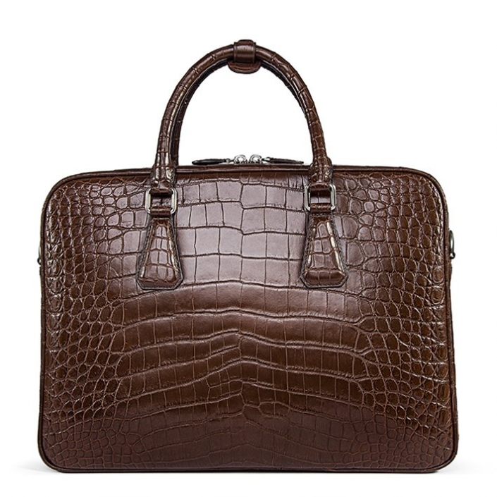 Luxury Alligator Business Bag, Alligator Leather Briefcase for Men