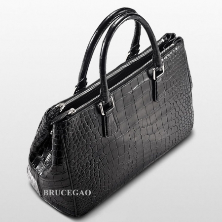 Alligator Leather Handbag Tote Shoulder Bag-Top