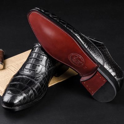 Business Alligator Leather Shoes for Men Genuine Alligator Leather Lace ...