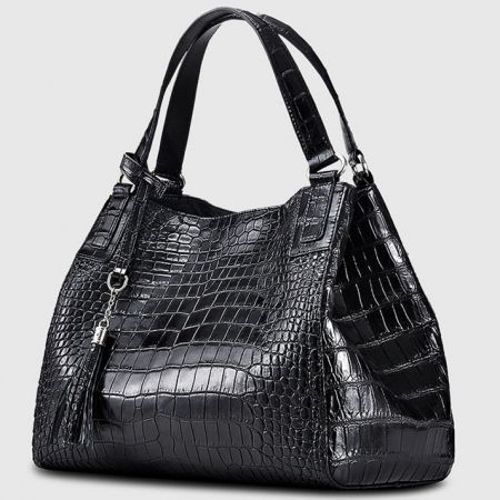 Designer Alligator Leather Shoulder Handbag