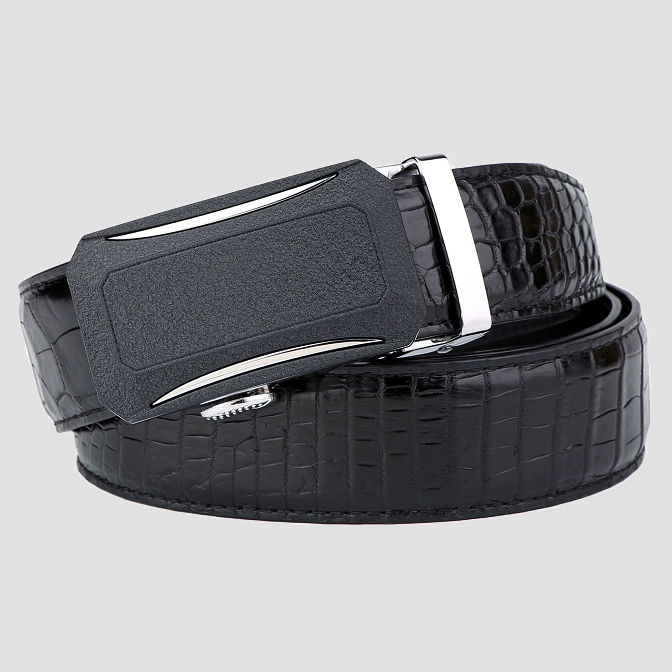 Black Genuine Alligator Leather Belt's size 32-37 L for H LV G EAGLE Buckle  Men