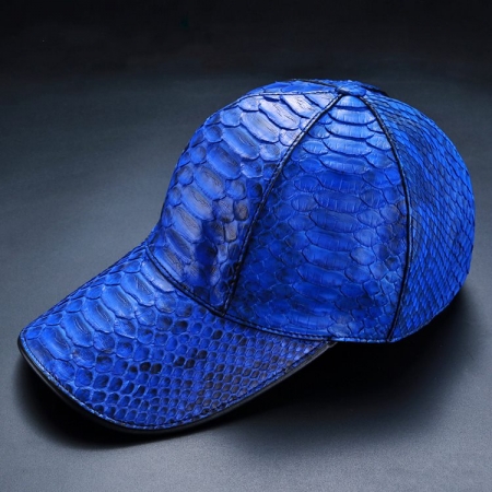 Python Skin Baseball Cap-Blue