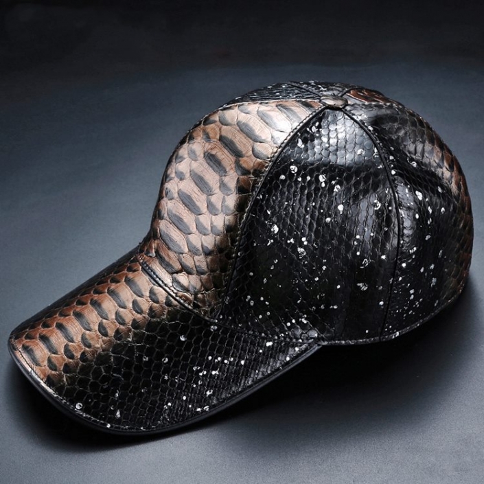 Snakeskin Hat, Python Skin Hat Baseball Cap