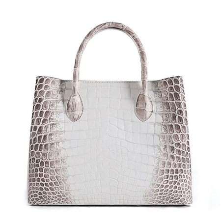 Alligator Handbags Tote Shoulder Bags-White