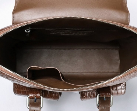 Alligator Leather Crossbody Shoulder Messenger Bag Handbag-Inside