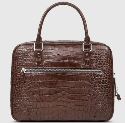 Genuine Alligator Leather Briefcase Laptop Bag for Men