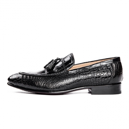 Genuine Alligator Skin Slip-on Loafer Dress Shoes-Side